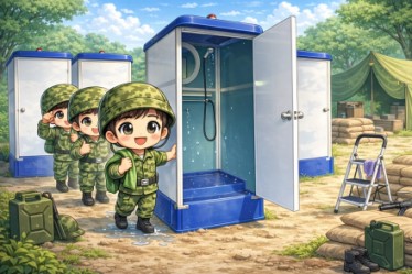 國軍教召沐浴站